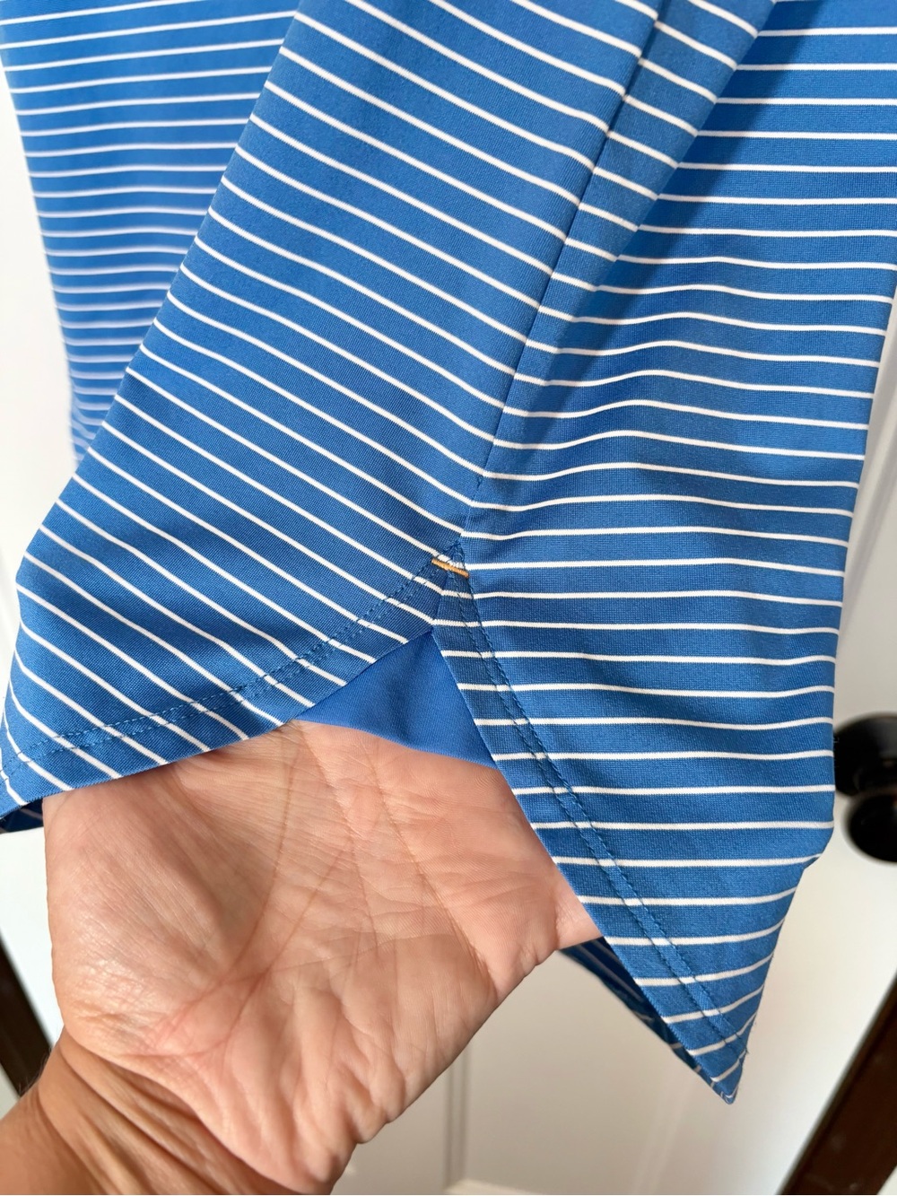 Peter Millar Women's Vista Stripe Shirley Sleeveless Quarter Zip Golf Polo Med - Picture 5 of 13